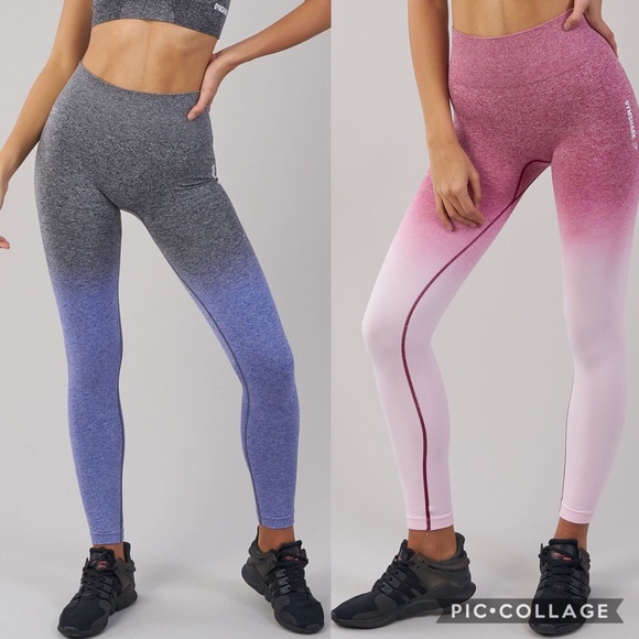 SOLD 💢 LOT OF 2 Gymshark Ombré Seamless Leggings - Picture 1 of 5